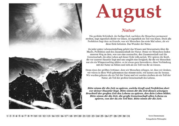 Kalender Lebenseinstellung – Dein Jahr. Deine Veränderung. – Bild 3